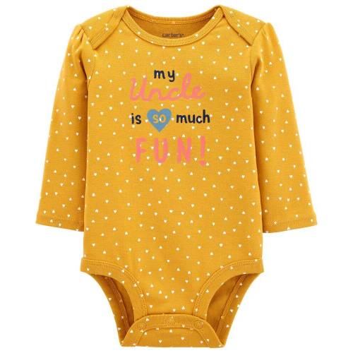 My Uncle Is So Much Fun Bodysuit - Yellow - NB