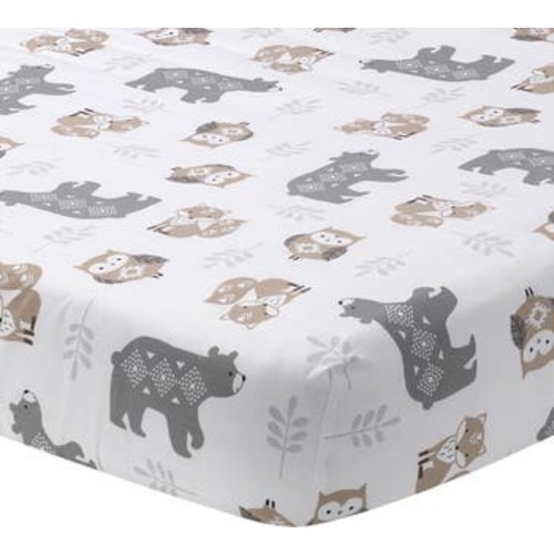 Woodland Forest Animal 100% Cotton Baby Fitted Crib Sheet