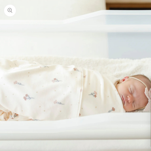 MINKY STRETCH LUXE SWADDLE/BLANKET in FLORAL