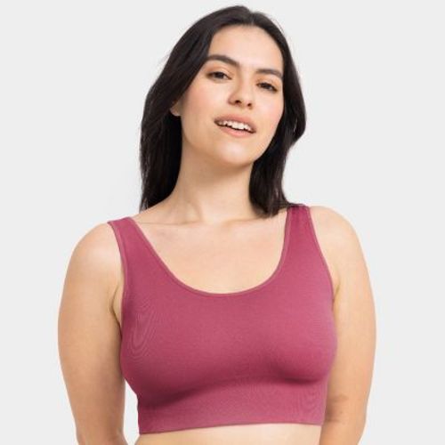 Fruit of the Loom Women's 360° Stretch Seamless Comfort Back Smoothing Longline Sports Bra - Lover's Knot M