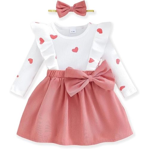 Baby Long Sleeve Fall Dress Baby Girl Clothes Ruffle Toddler Casual Dress Infant Cute Clothes Winter Outfits
