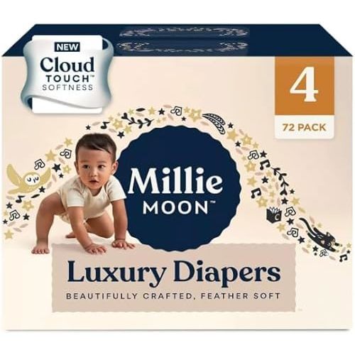 Millie Moon Luxury Disposable Diapers ~ (Size 4-72ct)