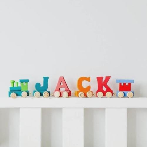 Wooden Alphabet Colourful Train Personalised Name Letter Toy | Educational | Early Learning