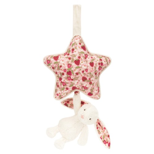 Blossom Cream Bunny Berry Musical Pull 19.75-Inch Plushie, One Size