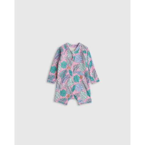 Long Sleeve Zip-Up Rash Guard One-Piece