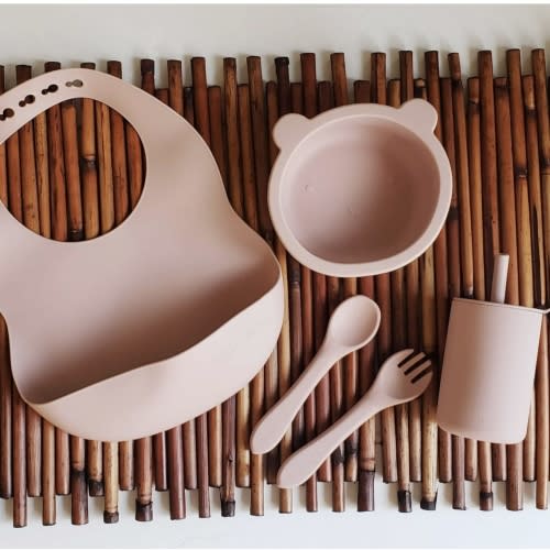 Baby Silicone Feeding Set - Bear 5pcs – Bee Like Kids