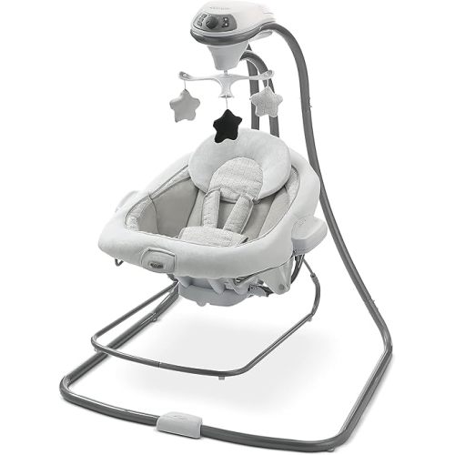 Graco DuetConnect LX Portable Baby Swing and Bouncer, Multi-Direction Baby Bouncer Seat, Multiple Swing Speeds, Redmond