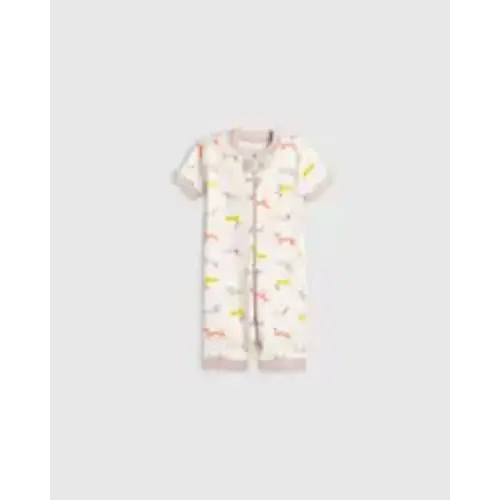 100% Organic Cotton Shortie Onesie Pajama in Puppies