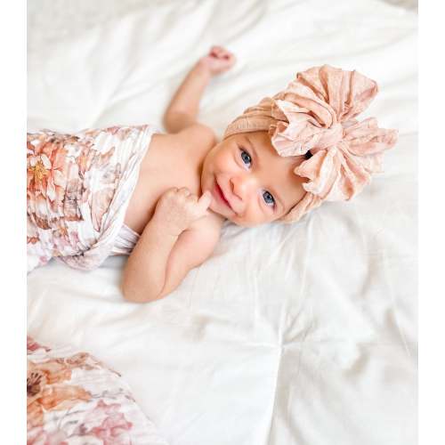 Ruffled Headband- Brulee Tie Dye