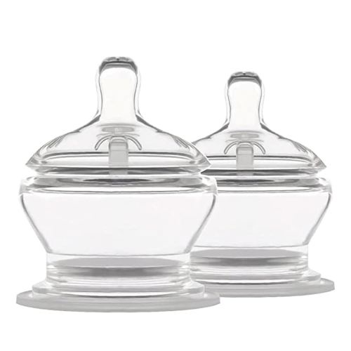 PopYum Stage 3 Fast Flow Anti-Colic Nipples, 2-Pack, 6+ Months 100% Soft Silicone Natural Latch Breast-Like Bottle Replacement Nipple