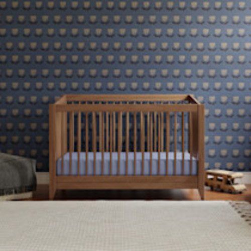 babyletto Sprout 4-in-1 Convertible Crib with Conversion Kit - Natural Walnut