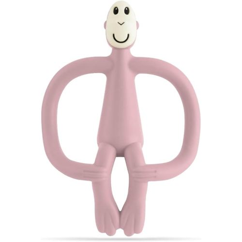 Matchstick Monkey Original Teether & Gel Applicator – Silicone Baby Teether, Easy-to-Grip, BPA-Free, Supports Self-Soothing & Early Brushing, 3 Months+, 4 Inches, Duty Pink