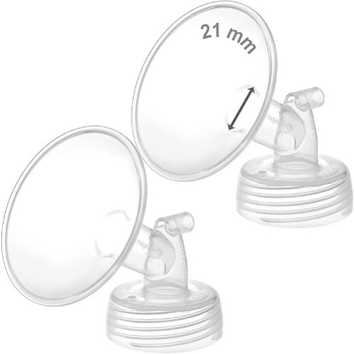 Maymom Wide Neck Pump Part for Spectra S1/S2 Pumps; Incl Wide Mouth Flange; Not Original Spectra Flange; Replaces Spectra Shield (21 mm Two Flanges)