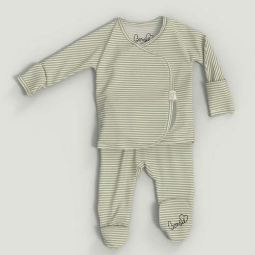 Footie - Mint Twist – Bonsie Skin to Skin Babywear