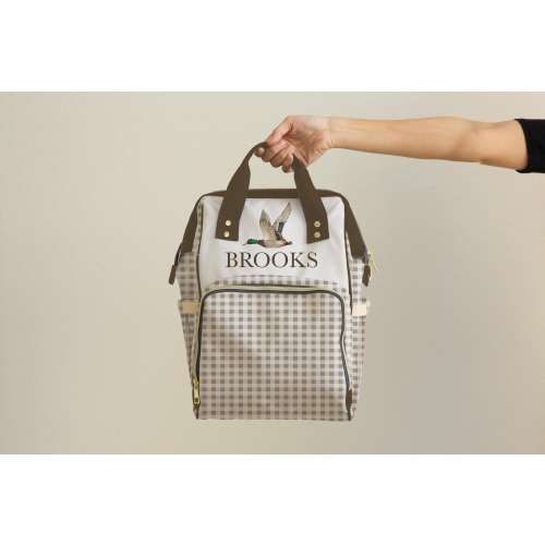 Custom Mallard Duck Diaper Bag Baby Boy Personalized Diaper Bag Backpack Custom Name Diaper Bag Baby Shower Gift Hunting Theme Nursery