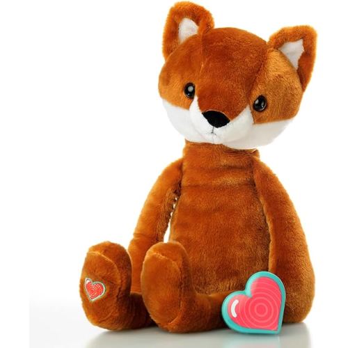 My Baby's Heartbeat Bear Recordable Stuffed Animals 20 sec Heart Voice Recorder for Ultrasounds and Sweet Messages Playback, Perfect Gender Reveal for Moms to Be, Fox