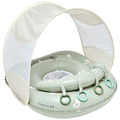 Sunnylife: Interactive Baby Float - Sammy the Seagull - Green, Pool Ring Tube