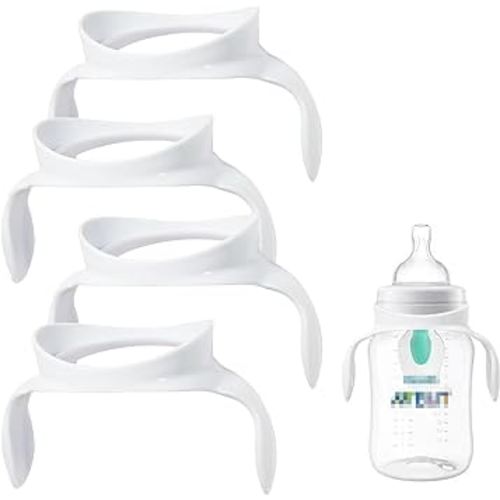 Baby Bottle Handles for Philips Avent Anti-Colic and AirFree Vent Baby Bottles, Compatible Avent Bottle Holder, 4 Count