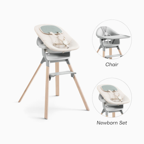 Stokke Clikk High Chair - Cloud Grey, Clikk High Chair + Newborn Set