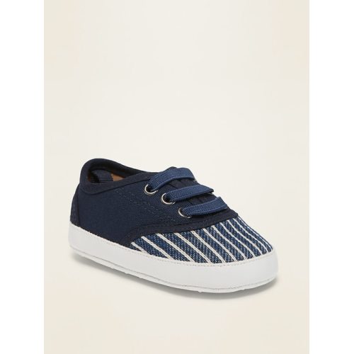 Striped Textured Slip-On Sneakers for Baby