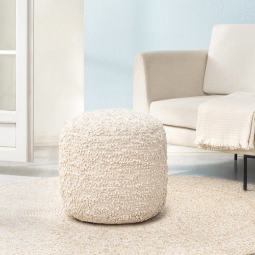 Dakota Fields Jazaya Sfera Upholstered Pouf Ottoman - 20X20X15 & Reviews | Wayfair
