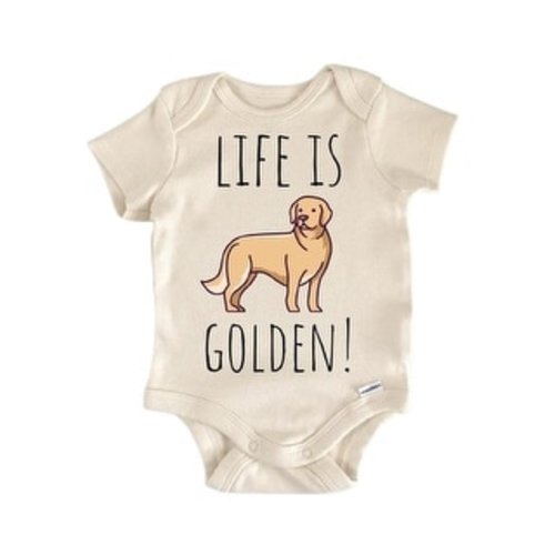 Golden Retriever Dog - Baby Boy Girl Clothes Infant Bodysuit Funny Cute Newborn