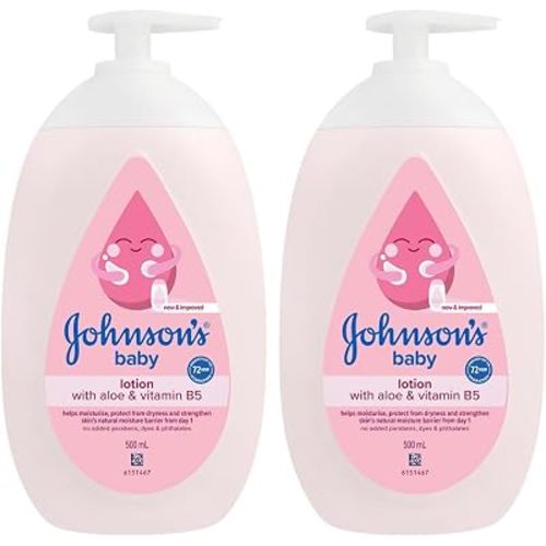 Johnsons Baby Lotion 16.9 Ounce Pump (500ml) (2 Pack)