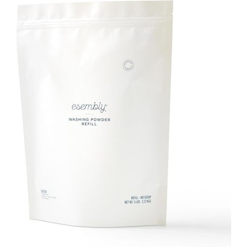 Esembly Laundry Washing Powder – HE Mineral Based Detergent for All Household Laundry and Cloth Diapers – Patented, Fragrance-Free, EWG Verified, Earth-Friendly, (6lb Refill Bag No Scoop)