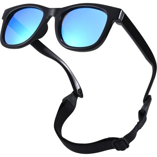 Polarized Baby Sunglasses with Strap, Infant 0-24 Months