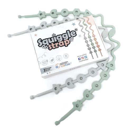 Pacifier & Toy Tether for Stroller & Wagon | Squiggle Strap – TheThumbleUSA