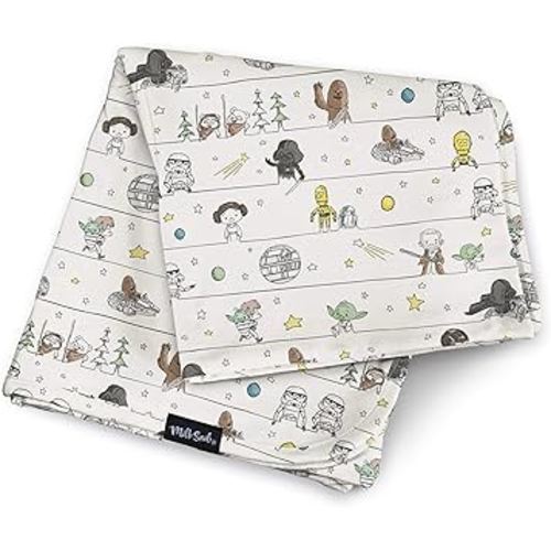 Milk Snob Star Wars Baby Boy and Girl Swaddle Blanket, Soft Receiving, Security Bed and Play Blanket, Toddler and Infant Baby Bedding Registry and Shower Gifts (Precious Padawans) 34 * 34 inches