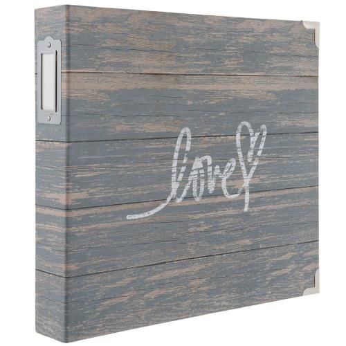 Gray Wood 3-Ring Scrapbook Album - 12" x 12"