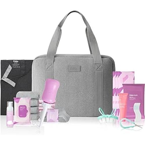 Frida Mom Motherload[ed] Hospital Bag - Pre-Packed Essentials for Labor and Delivery, Postpartum Recovery and Baby (30 Piece Gift Set)