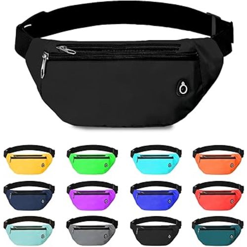 Fanny Pack for Women Men,Crossbody Fanny Pack Water Resistant Sports Waist Bag Pack, Belt Bag for Travel Hiking Running