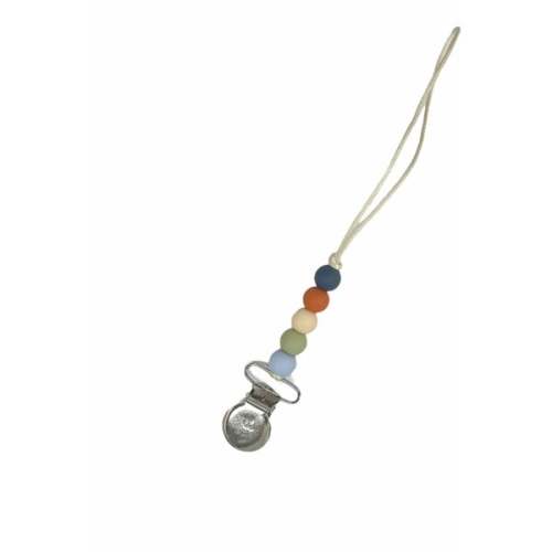 Picolo Molly Pacifier & Toy Clip, Navy - Three Hearts | Maisonette