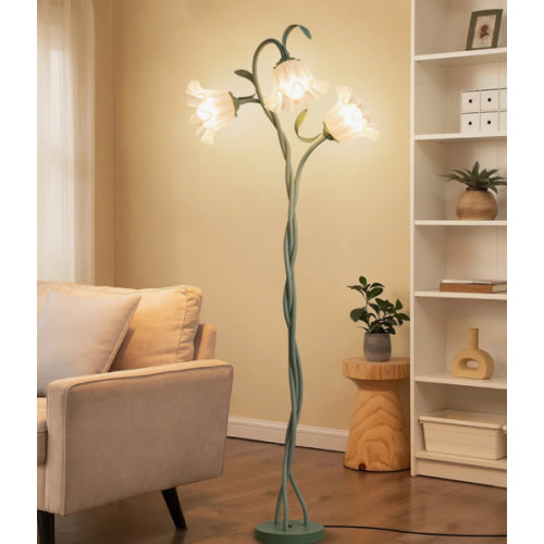 Winston Porter 65.55''Tall Green Floor Lamp & Reviews | Wayfair