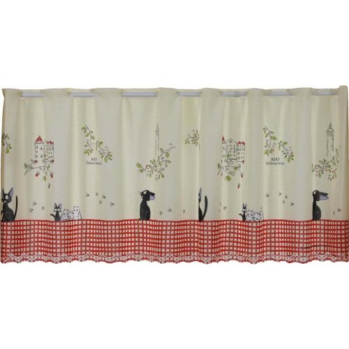 Studio Ghibuli Kiki's Delivery Service Cafe Curtain Walking Jiji Made in Japan