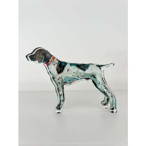 "German Shorthair Pointer Standing" acrylic