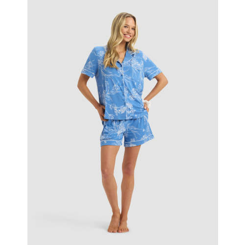 Women's Bamboo Stretch-Knit Short Sleeve Pajama Set