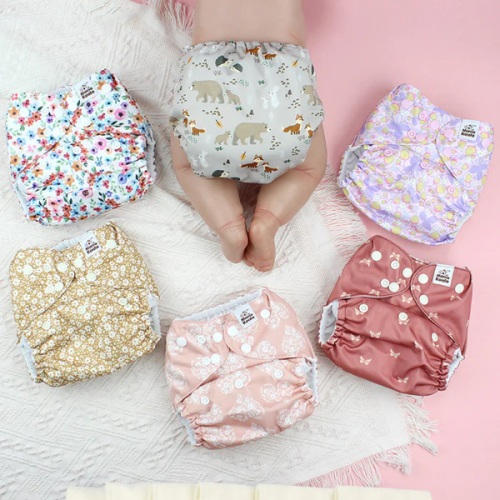 POCKET DIAPER 3.0 WITH INSERTS - 6 PACK(Wild Flowers)