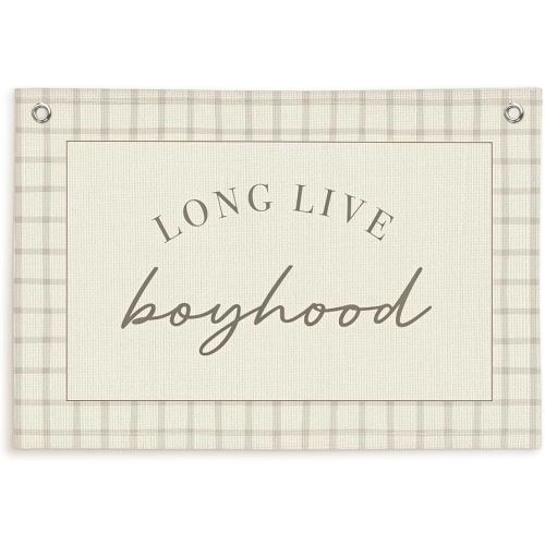 Amazon.com: Lacama Long Live Boyhood Banner Boy Nursery Decor, | Baby Boy Nursery Decor, Vintage Wall Hanging Flag Decor for Nursery Playroom Toddler Room, Boys Room Decor 30x20 In : Home & Kitchen