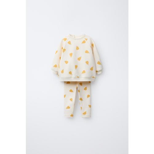 PEARS SWEATSHIRT AND LEGGINGS SET - Ecru | ZARA United States