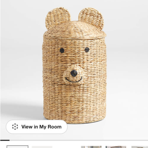 Bear Woven Kids Hamper with Handles