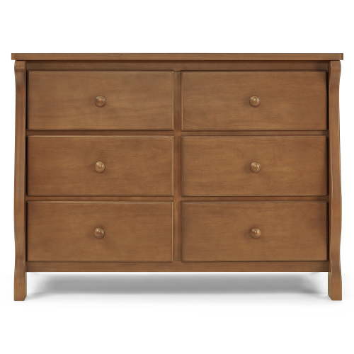 Delta Children Universal 6 Drawer Dresser, Interlocking Drawers, Chestnut