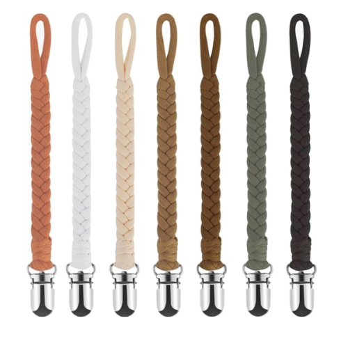 Baby Pacifier Clip, 7 Pack Baby Pacifier Holder Leash for Boys and Girls,100% Handmade Braided Design, Universal Fit for All Pacifiers & Teething Toys - Modern Unisex Baby Gift