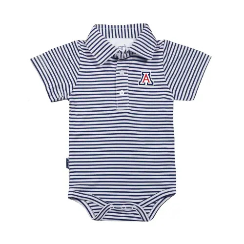 Arizona Wildcats Garb Infant Carson Polo Bodysuit - Navy/White