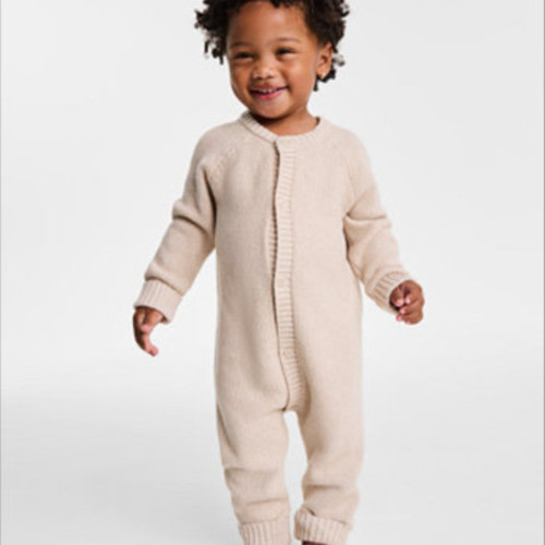 Everyday Baby Essentials Baby Cotton Long-Sleeve Sweater Romper
