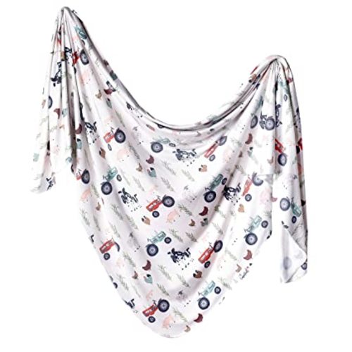 Copper Pearl Large Premium Knit Baby Swaddle Receiving Blanket Jo