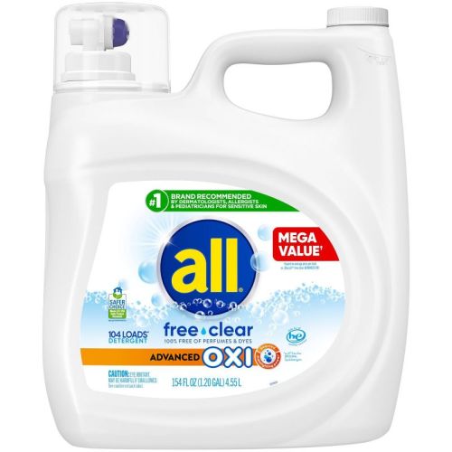 All Unscented Free Clear Advanced Oxi HE Liquid Laundry Detergent
