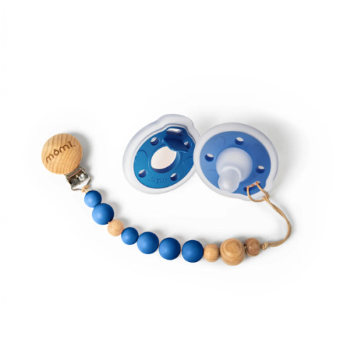 babypace® breast-like pacifier 0-12mo 2-set - lapis | mōmi